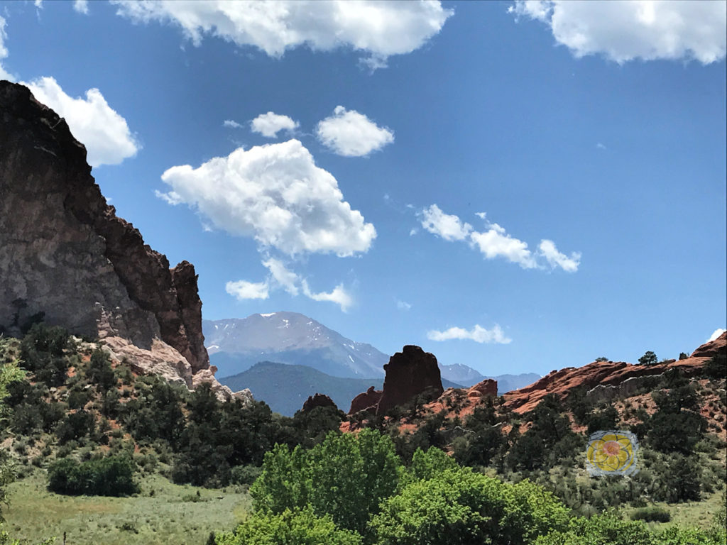 Pikes Peak view from Garden of the Gods in Colorado Springs