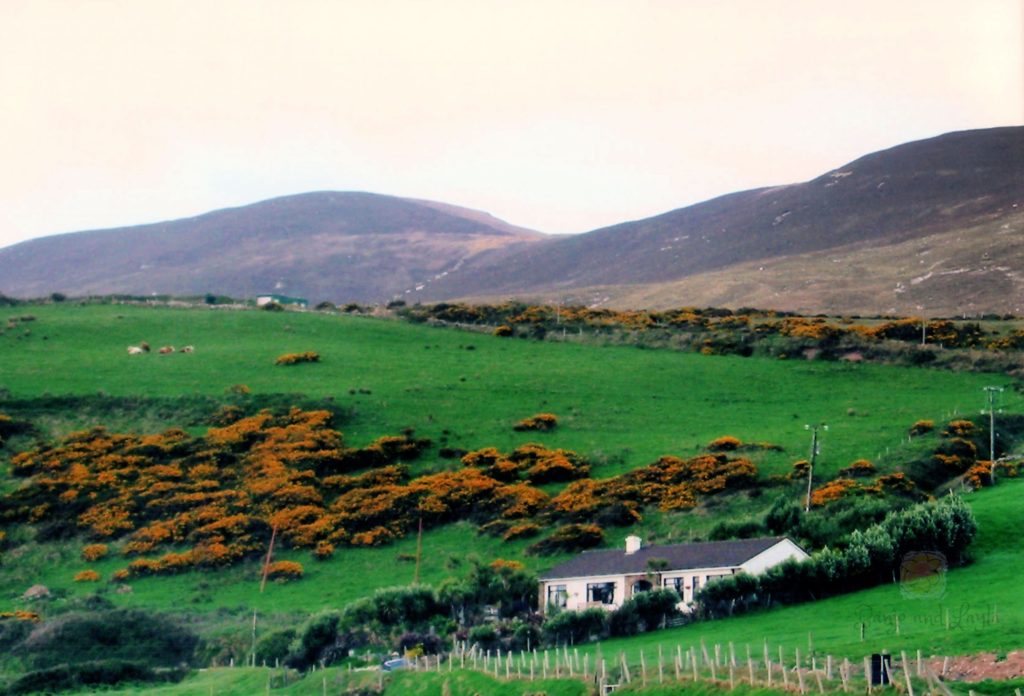 Irish farmhouse along Ring of Kerry in Ireland.