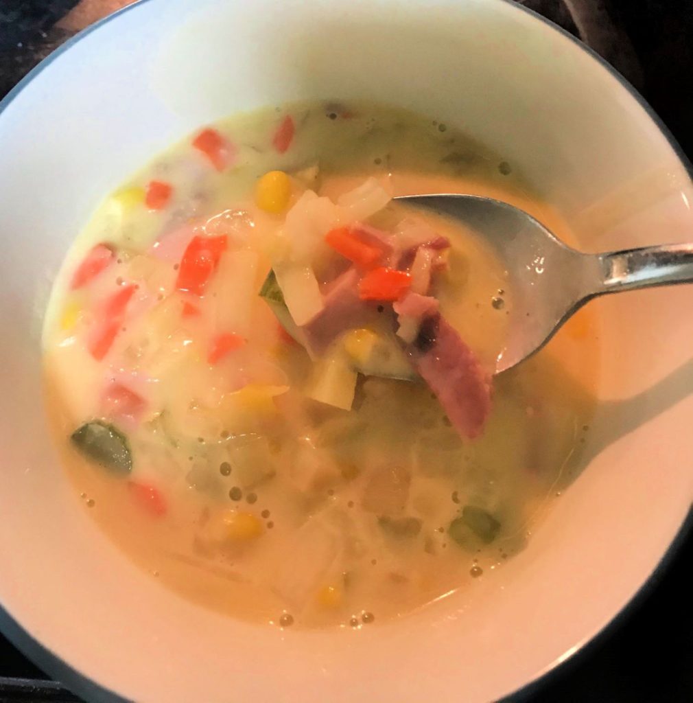 Cheddar Ham and Potato Soup